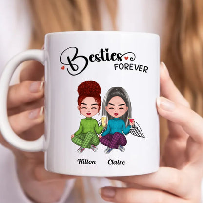 Besties Forever - Personalized Mug (NN) - Makezbright Gifts