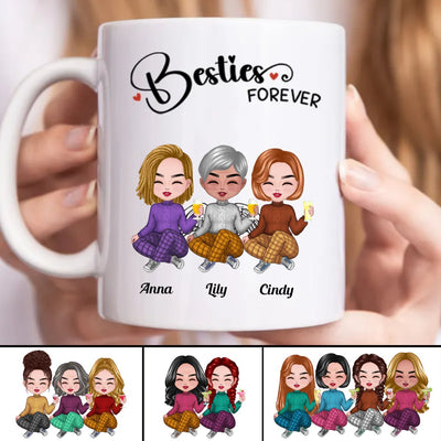 Besties Forever - Personalized Mug (NN) - Makezbright Gifts