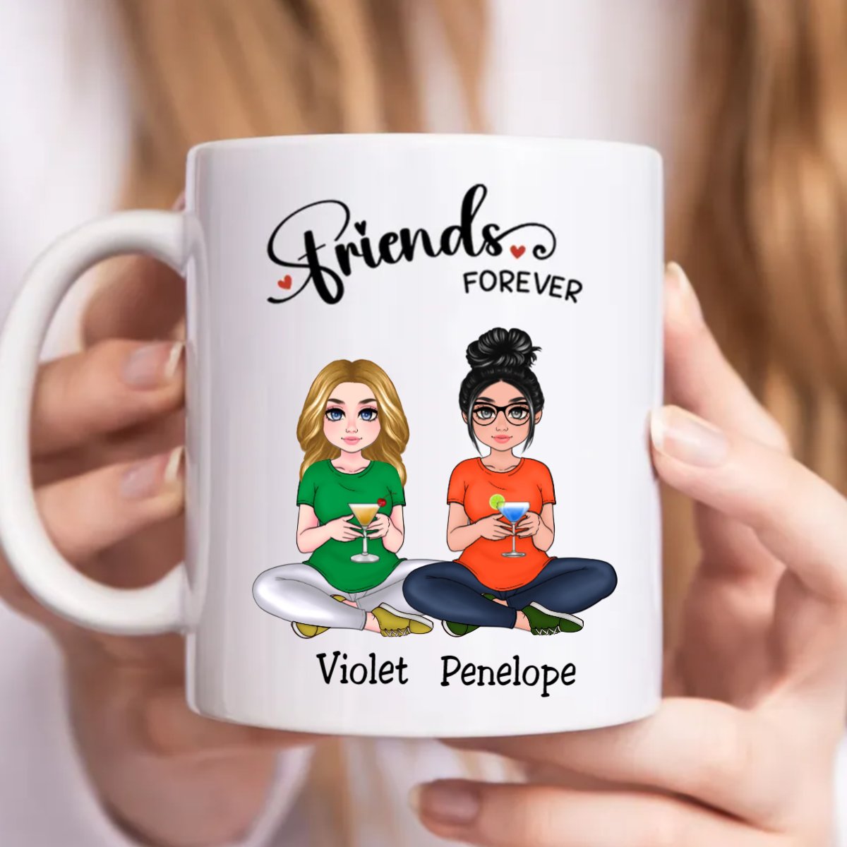 Besties - Friends Forever - Personalized Mug (NM) - Makezbright Gifts