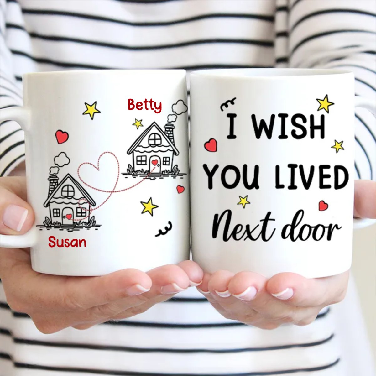 Besties - I Wish We Lived Closer - Personalized Mug (HJ) - Makezbright Gifts