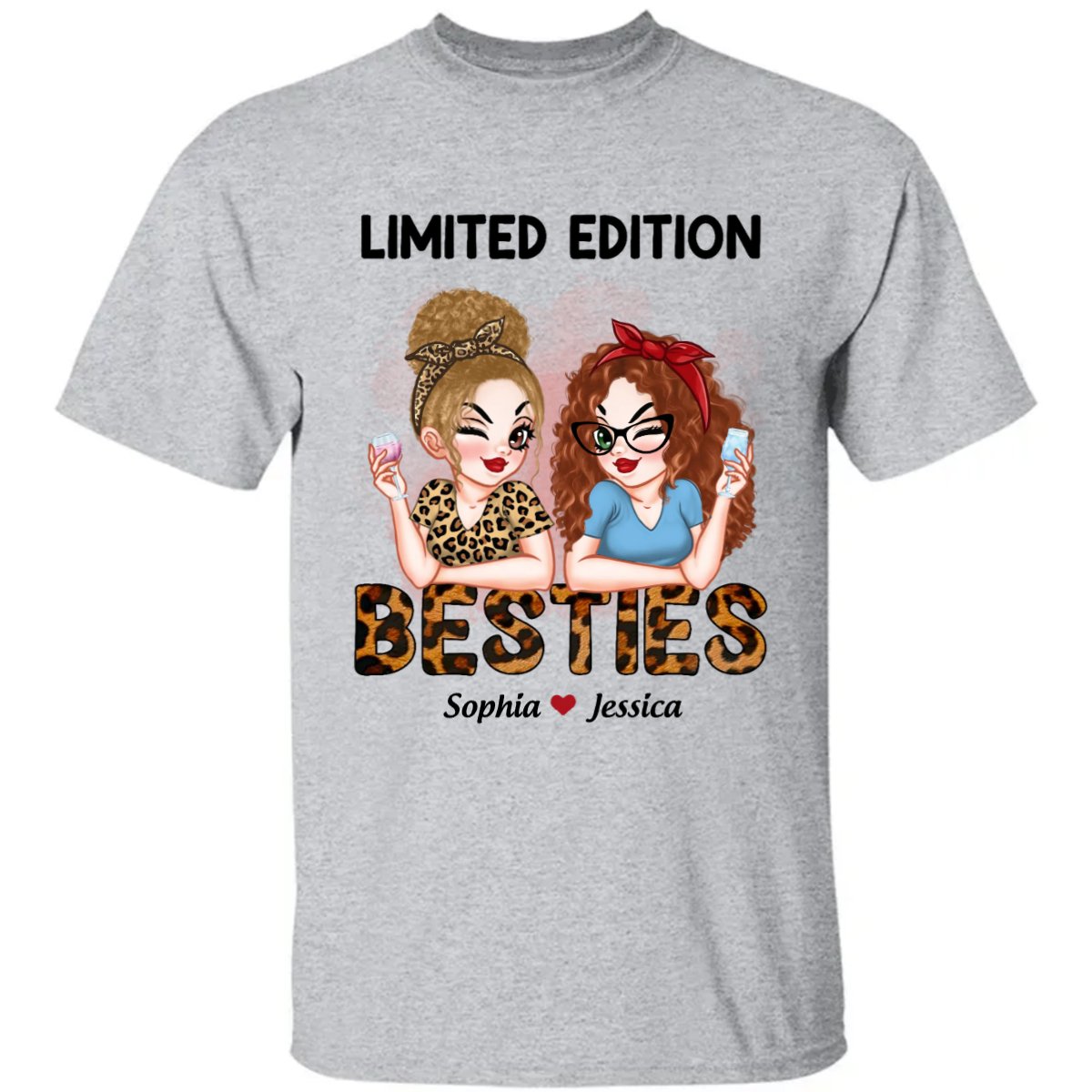 Besties - Limited Edition - Personalized Unisex T - shirt, Hoodie, Sweatshirt - Makezbright Gifts