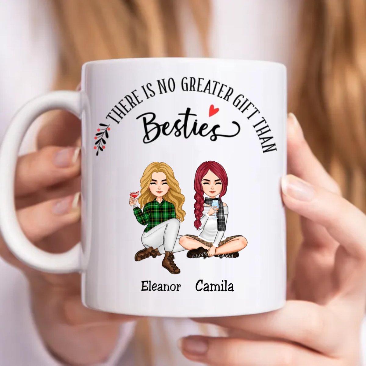 Besties - There Is No Greater Gift Than Besties - Personalized Mug (NM) - Makezbright Gifts