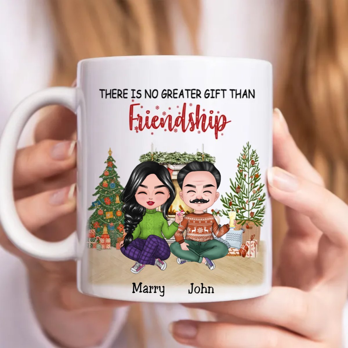 Besties - There Is No Greater Gift Than Friendship - Personalized Mug - Makezbright Gifts