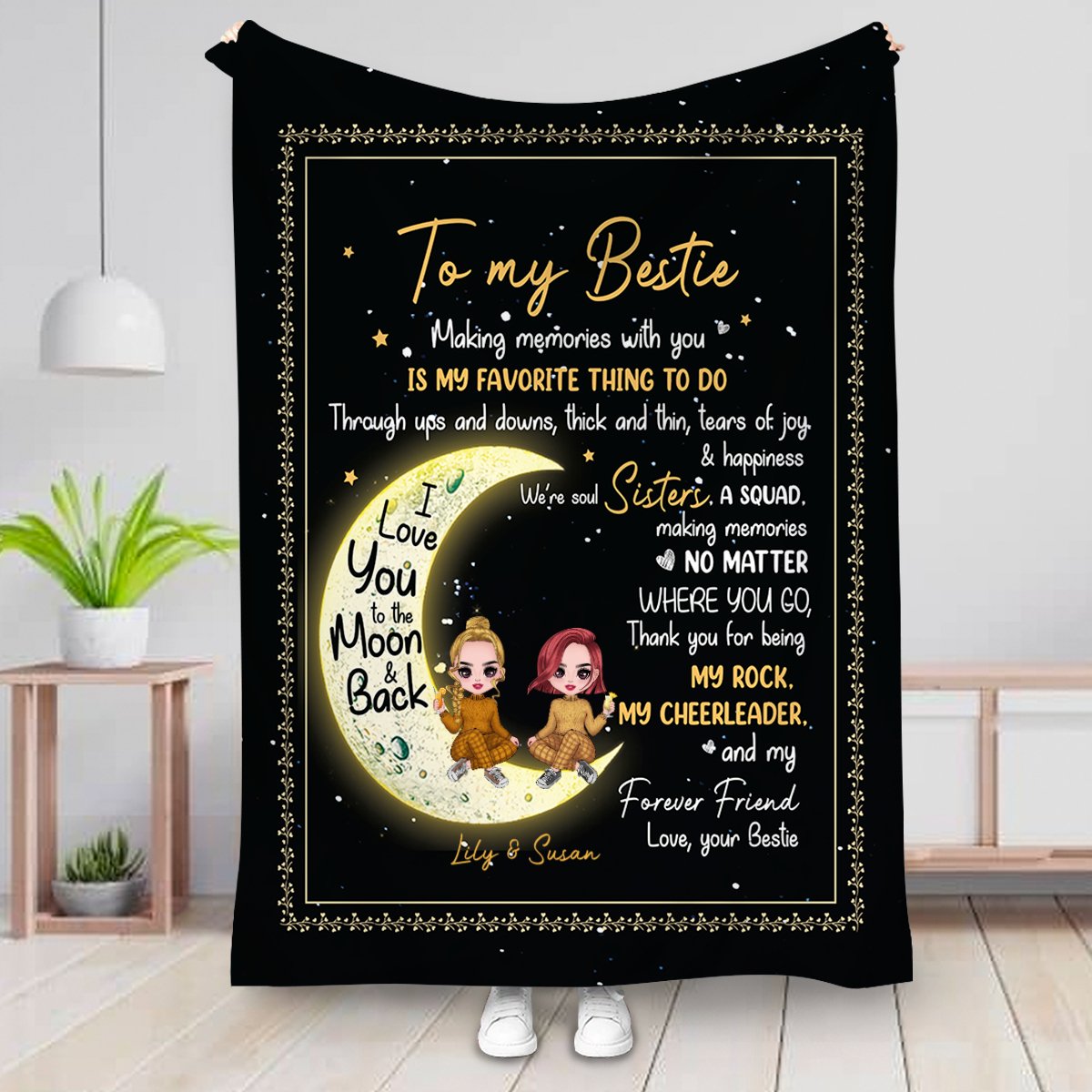 Besties - To My Bestie Making Memories With You - Personalized Blanket - Makezbright Gifts