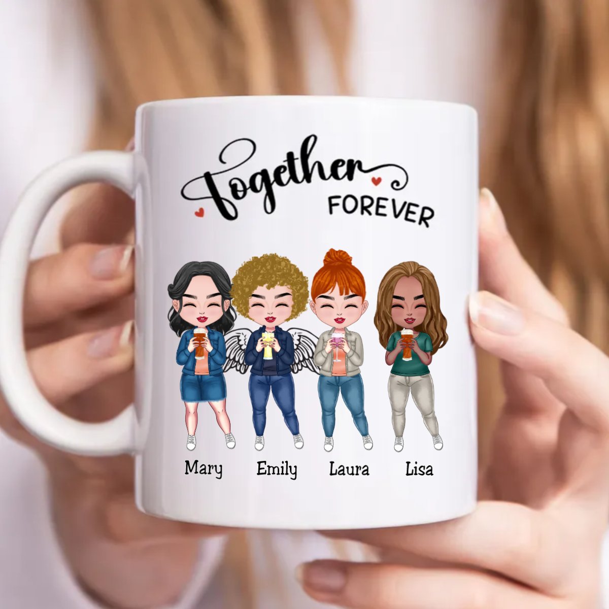 Besties - Together Forever - Personalized Mug (Ver. 3) - Makezbright Gifts