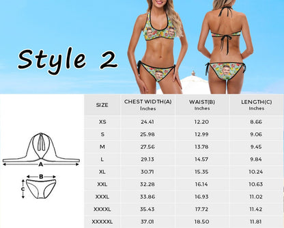 Bikini - Personalized Two - Piece Swimwear - Personalized Swimsuit (MC1) - Makezbright Gifts