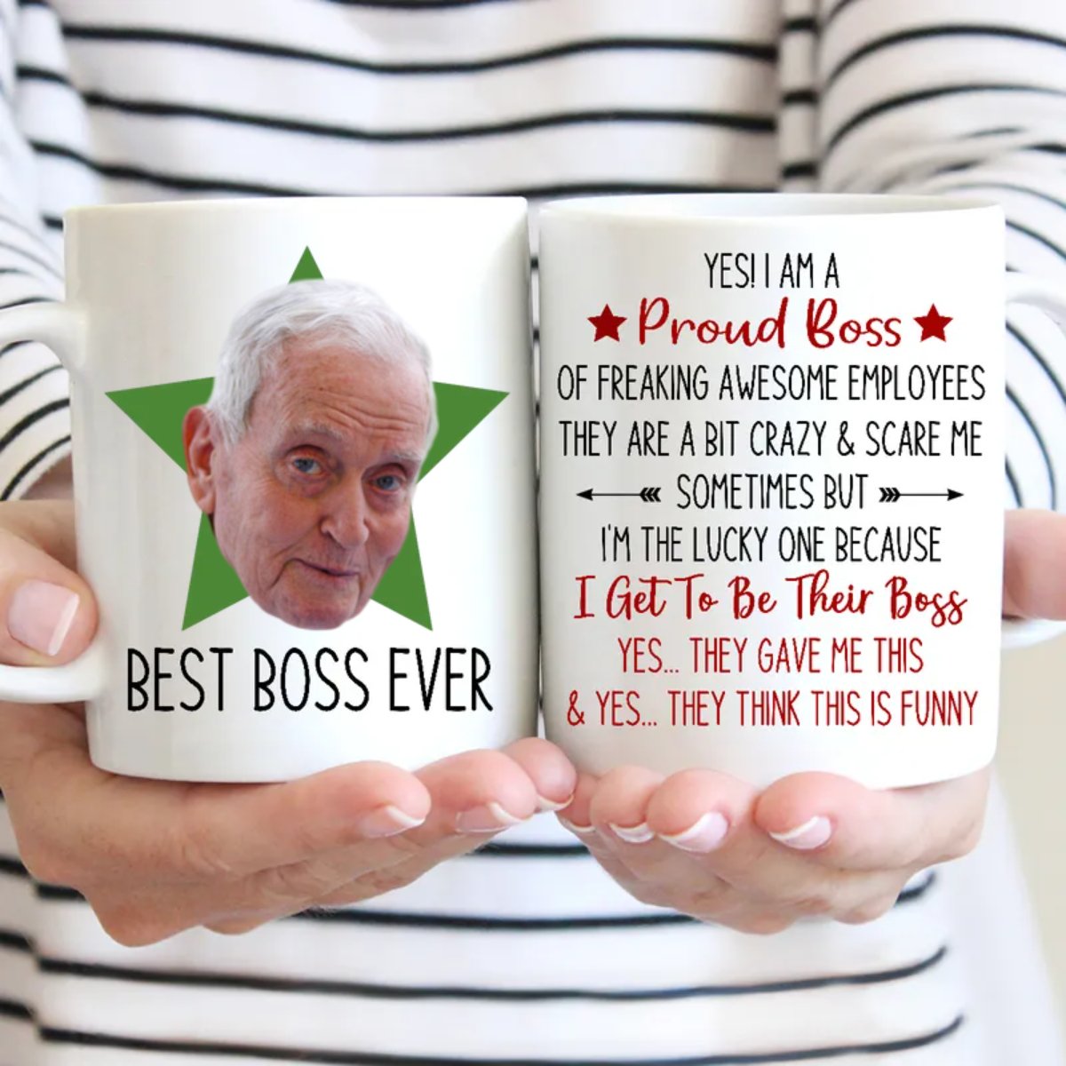 Boss - Best Boss Ever - Personalized Photo Mug - Makezbright Gifts