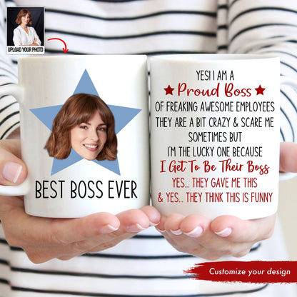 Boss - Best Boss Ever - Personalized Photo Mug - Makezbright Gifts