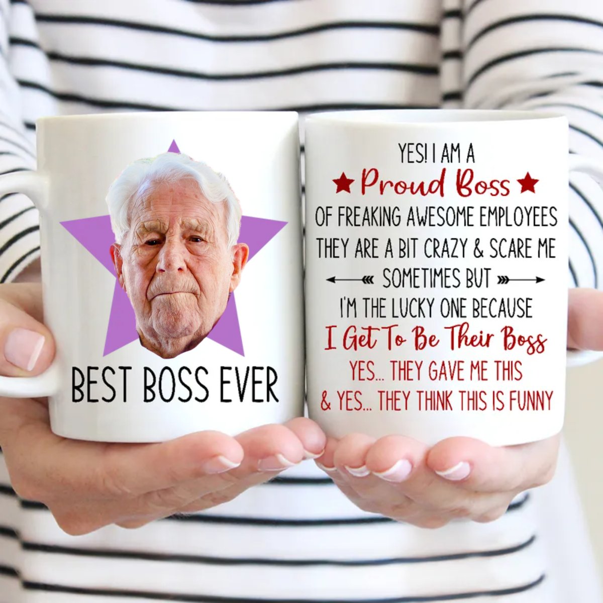 Boss - Best Boss Ever - Personalized Photo Mug - Makezbright Gifts