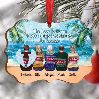 Brothers & Sisters - The Love Between Brothers & Sisters Is Forever - Personalized Acrylic Ornament - Makezbright Gifts