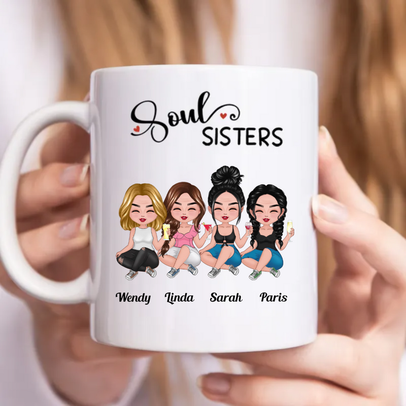 Sisters - Soul Sisters - Personalized Mug (TB)