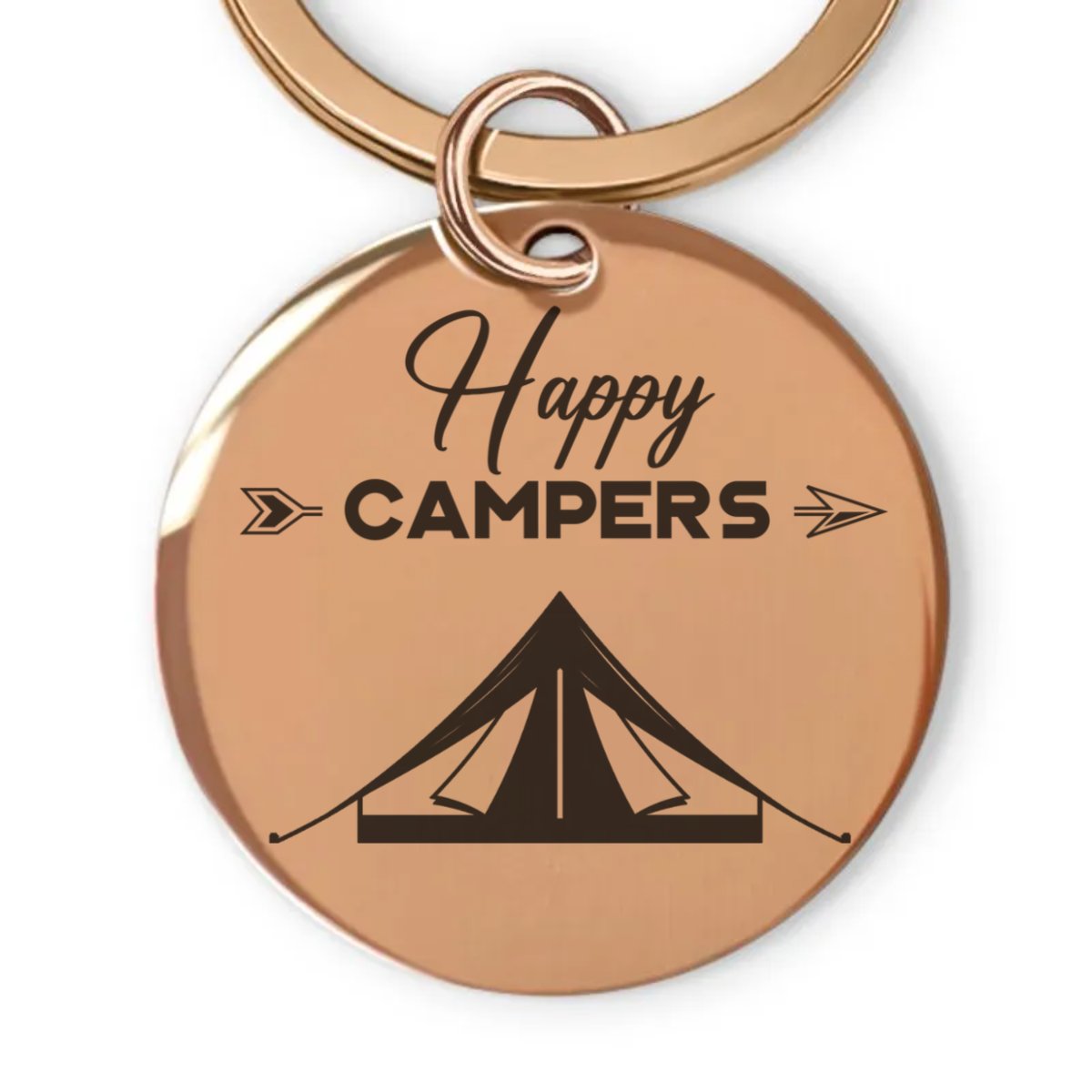 Camping Lovers - Keys To The Camper - Personalized Stainless Keychain - Makezbright Gifts