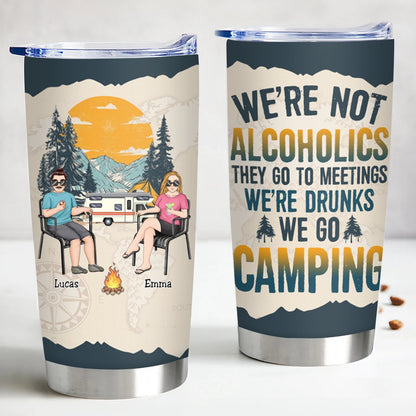 Camping - We're Drunks - Personalized Tumbler - Makezbright Gifts