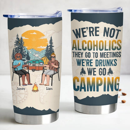 Camping - We're Drunks - Personalized Tumbler - Makezbright Gifts