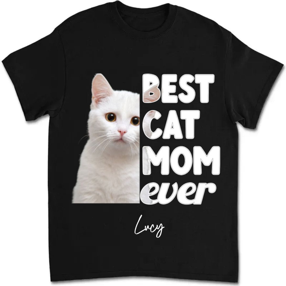 Cat Lovers - Best Cat Mom Ever - Personalized T-Shirt