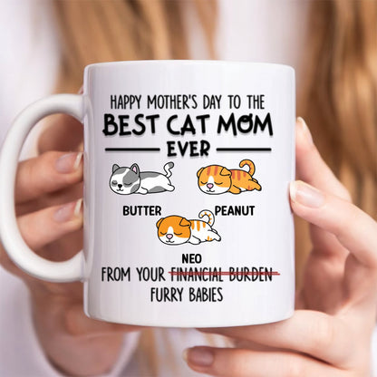 Cat Lovers - Happy Mothers Day Father Day To The Best Ever - Personalized Mug - Makezbright Gifts