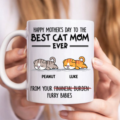 Cat Lovers - Happy Mothers Day Father Day To The Best Ever - Personalized Mug - Makezbright Gifts