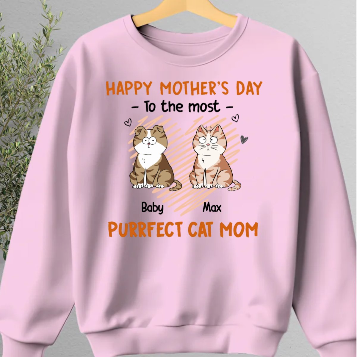 Cat Lovers - Happy Mother's Day To The Most Purrfect Cat Mom - Personalized Unisex T - shirt, Hoodie, Sweatshirt (VT) - Makezbright Gifts