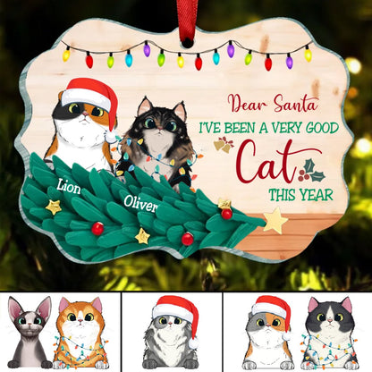 Cat Lovers - I've Been A Very Good Cat This Year - Personalized Ornament - Makezbright Gifts