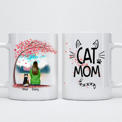 Cat Mom - Personalized Mug - Makezbright Gifts