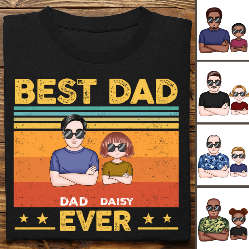 Father's Day - Best Dad Ever - Personalized Unisex T-shirt