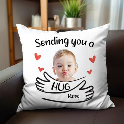 Children - Sending You A Hug - Personalized Pillow - Makezbright Gifts