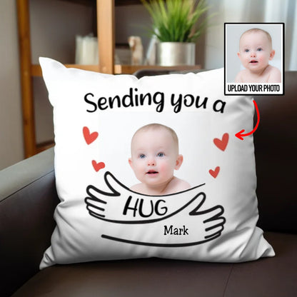 Children - Sending You A Hug - Personalized Pillow - Makezbright Gifts