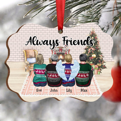 Christmas Ornament - Always Friends - Personalized Acrylic Ornament - Makezbright Gifts