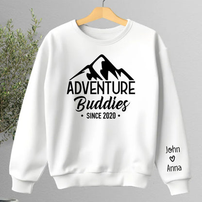 Couple - Adventure Buddies For Life - Personalized Sweater - Makezbright Gifts