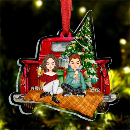 Couple - All I Want For Christmas Is You - Personalized Acrylic Ornament(NV) - Makezbright Gifts