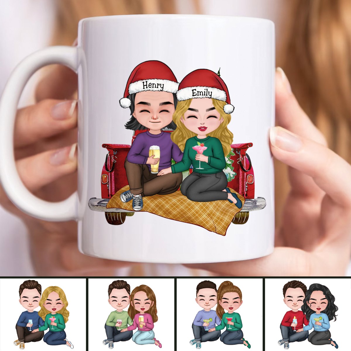 Couple - All I Want For Christmas Is You - Personalized Mug (NM) - Makezbright Gifts