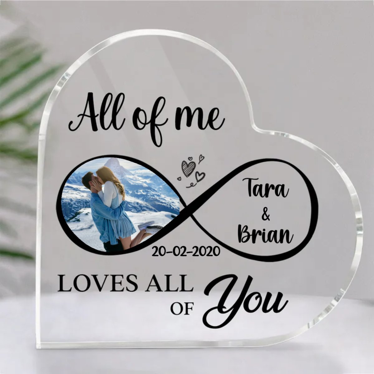 Couple - All Of Me Loves All Of You - Personalized Acrylic Plaque - Makezbright Gifts