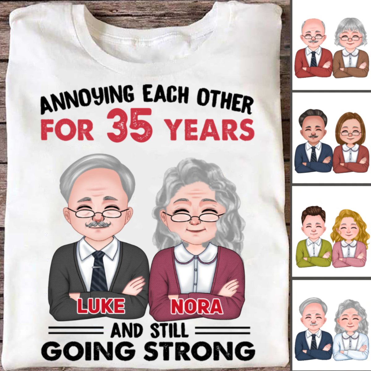 Couple - Annoying Each Other For Many Years Still Going Strong - Personalized Unisex T - shirt - Makezbright Gifts