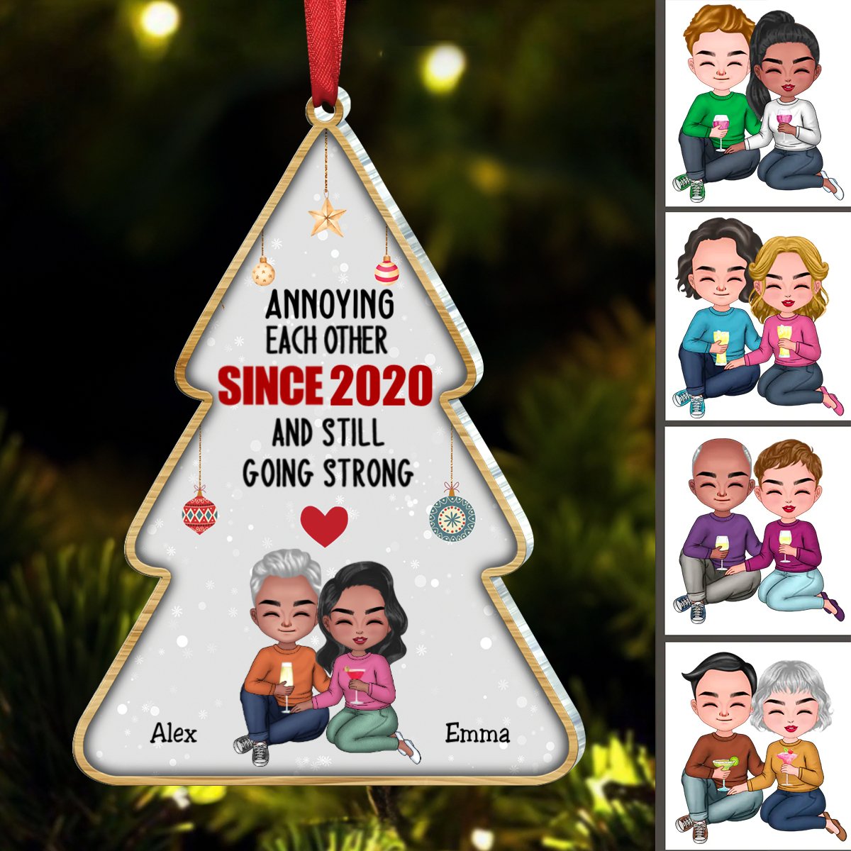 Couple - Annoying Each Other & Still Going Strong - Personalized Ornament - Makezbright Gifts