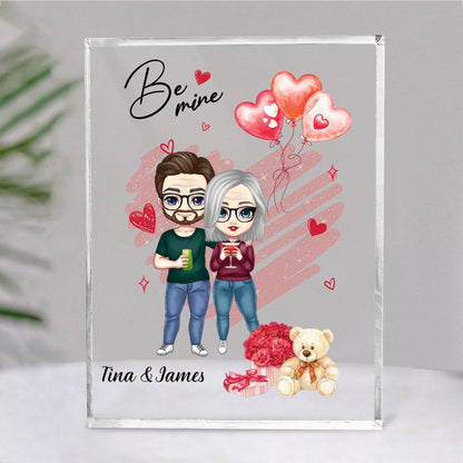 Couple - Be Mine - Personalized Acrylic Plaque - Makezbright Gifts