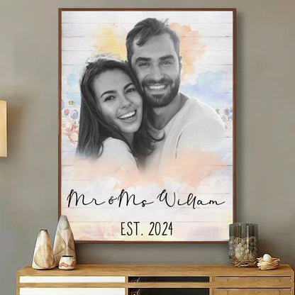 Couple - Happy Together With You - Personalized Vertical Poster - Makezbright Gifts