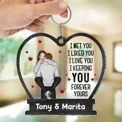 Couple - I Met You I Liked You - Personalized Acrylic Custom Keychain (TB) - Makezbright Gifts