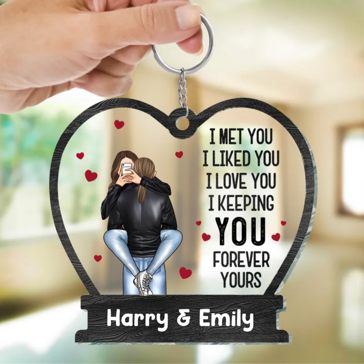 Couple - I Met You I Liked You - Personalized Acrylic Custom Keychain (TB) - Makezbright Gifts