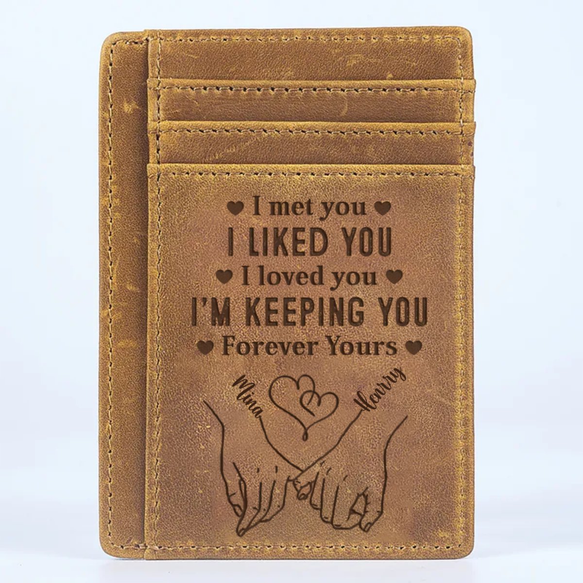 Couple - I Met You I Loved You - Personalized Card Wallet - Makezbright Gifts