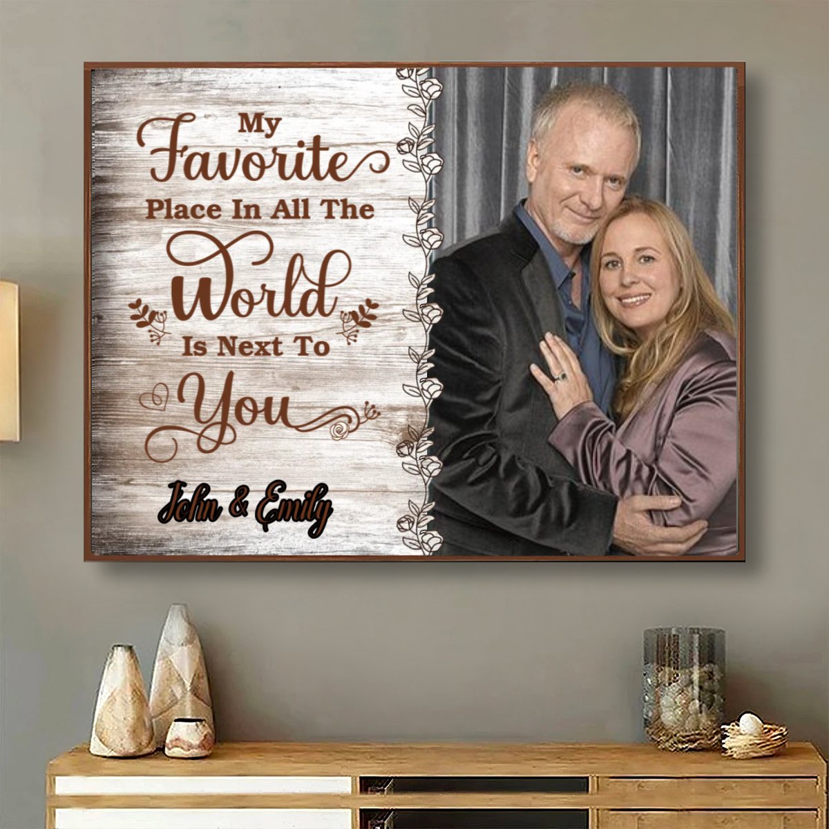 Couple - My Favorite Place Is Next To You - Personalized Poster - Makezbright Gifts