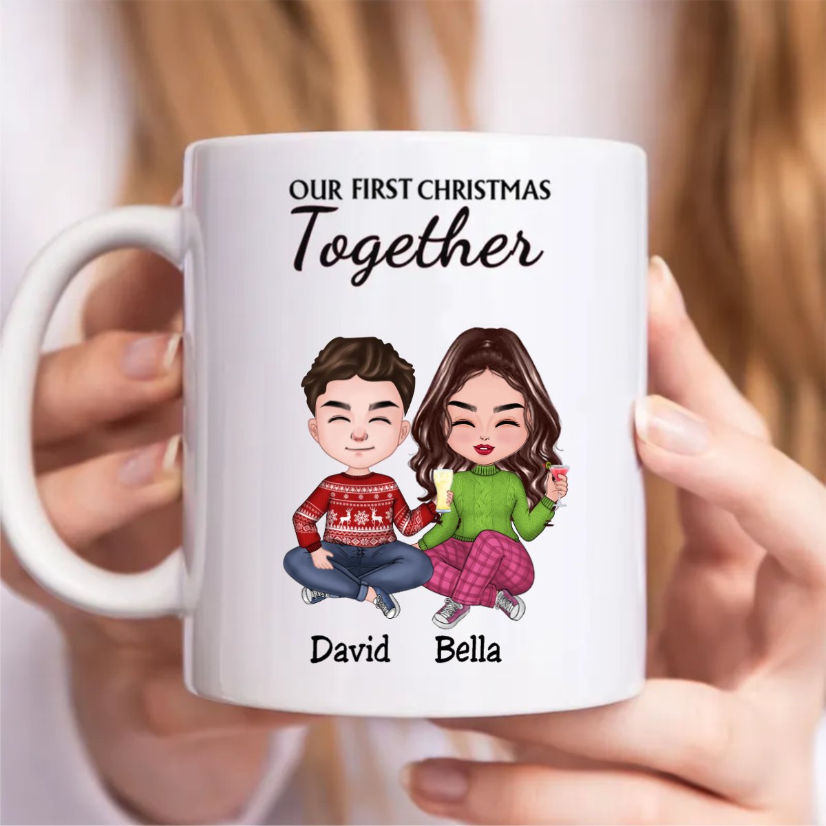 Couple - Our First Christmas Together - Personalized Mug - Makezbright Gifts