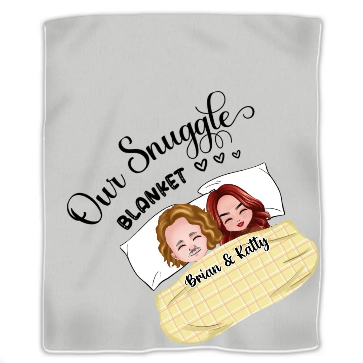 Couple - Our Snuggle Blanket - Personalized Blanket - Makezbright Gifts