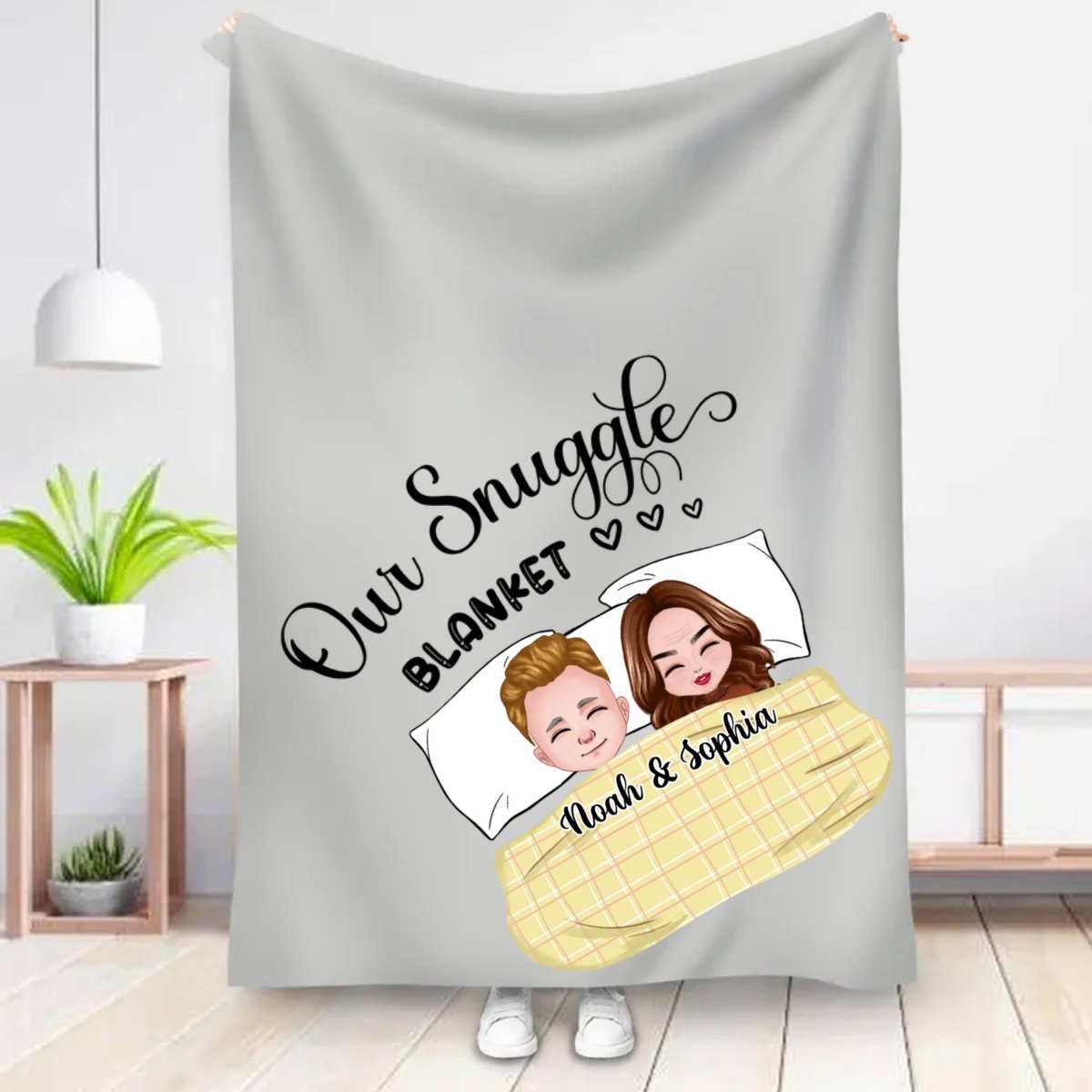 Couple - Our Snuggle Blanket - Personalized Blanket - Makezbright Gifts