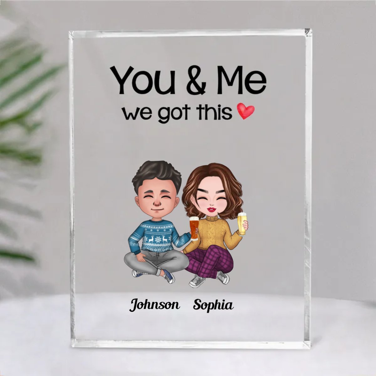 Couple - Together Since - Personalized Acrylic Plaque (SA) - Makezbright Gifts