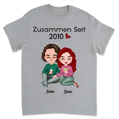 Couple - Together Since - Personalized Unisex T - shirt - Makezbright Gifts