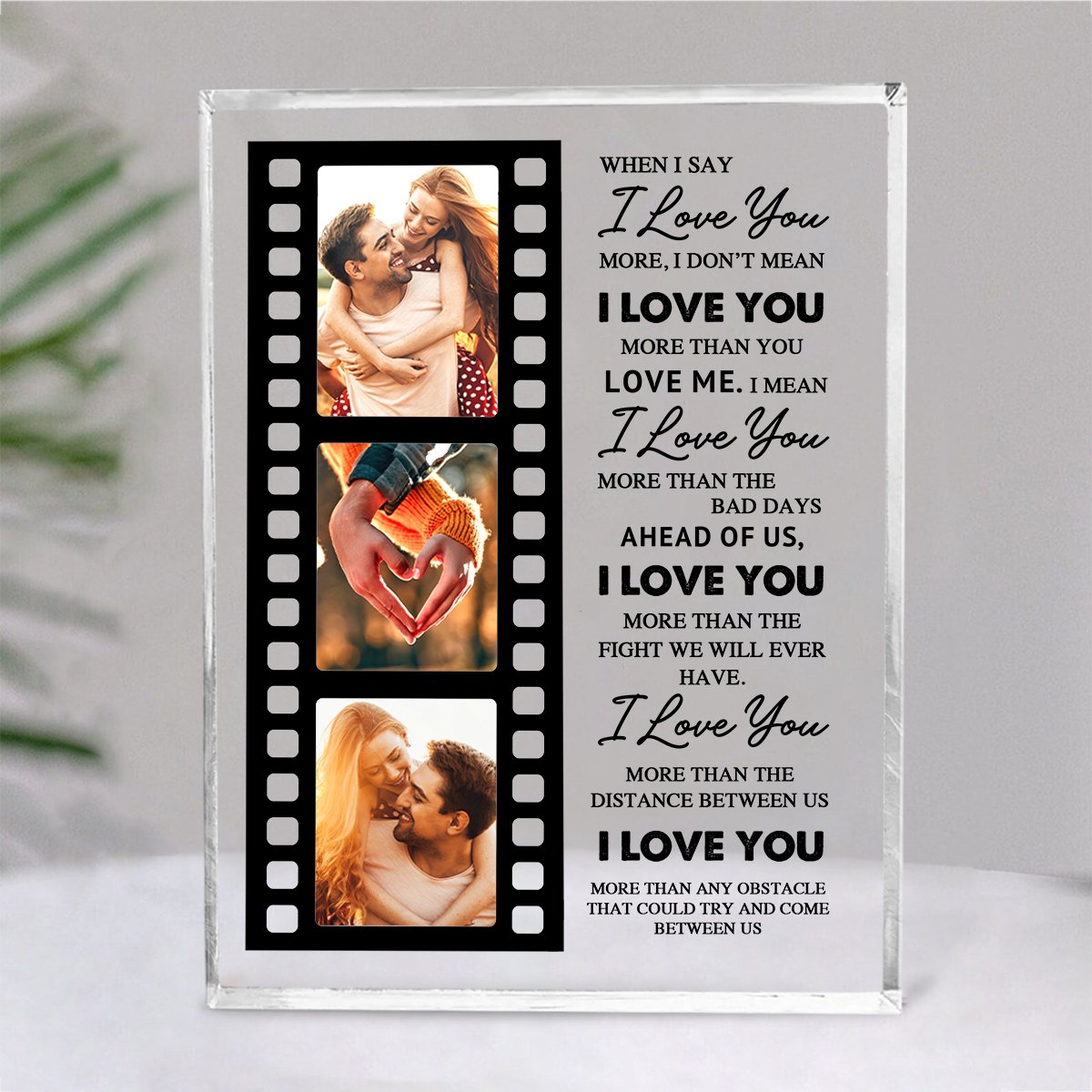 Couple - When I Say I Love You More - Personalized Acrylic Plaque - Makezbright Gifts