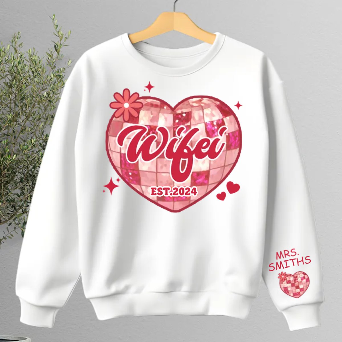 Couple - Wherever She Is, That's Where My Home Is - Personalized Sweatshirt - Makezbright Gifts