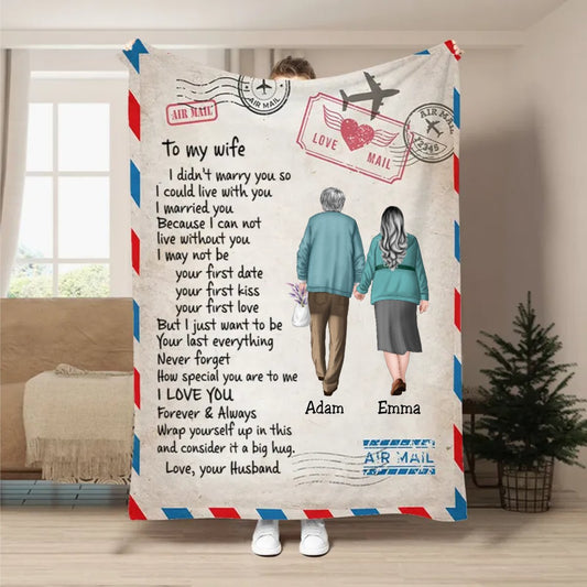 Couple - Wrap Yourself Up In This Blanket - Personalized Blanket - Makezbright Gifts