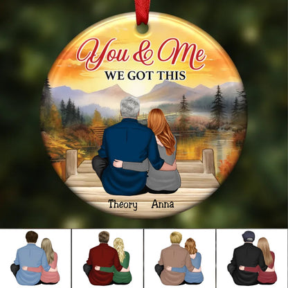 Couple - You And Me We Got This - Personalized Circle Ornament - Makezbright Gifts