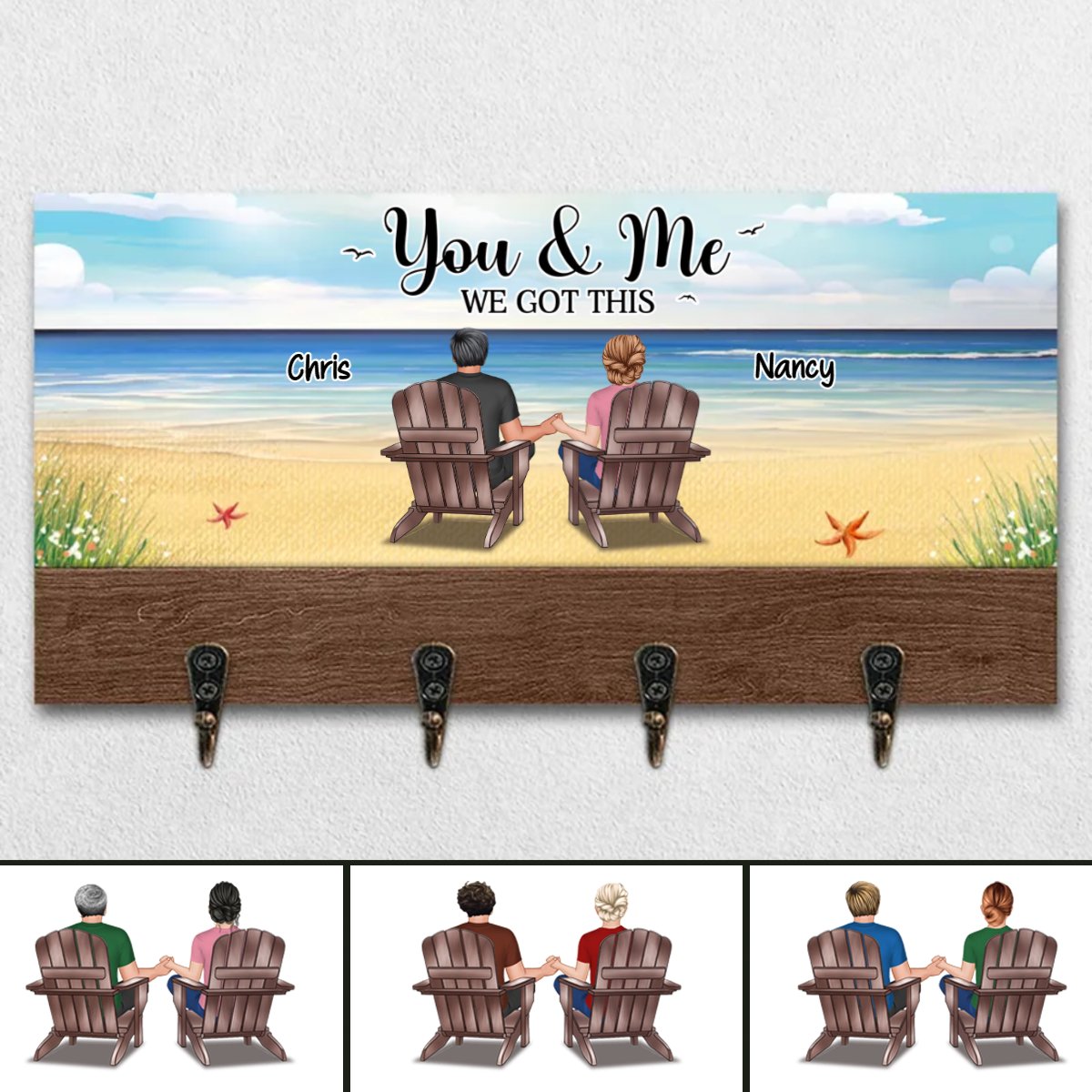 Couple - You & Me We Got This - Personalized Key Holder - Makezbright Gifts